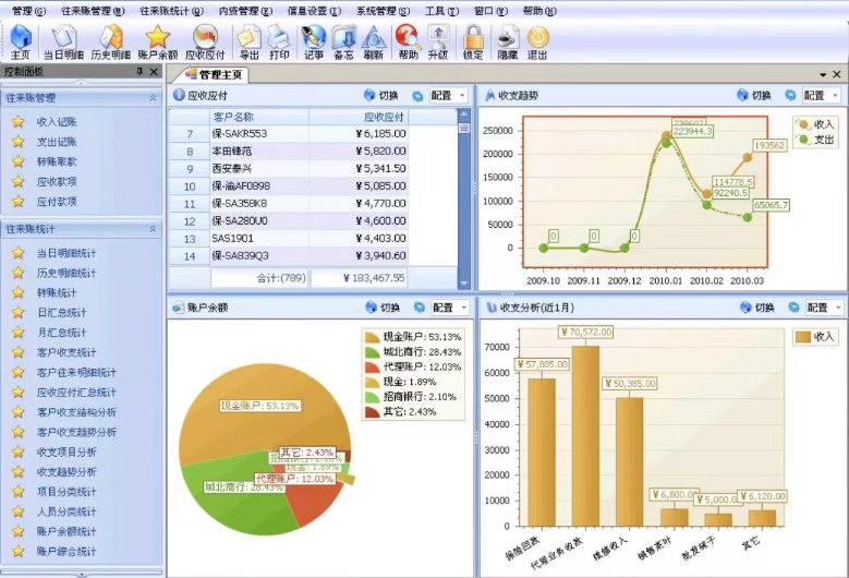 財務簿記ソフトウェアV4.32収入支出借金貸付借入金返済出納管理簿記通管理(图1)